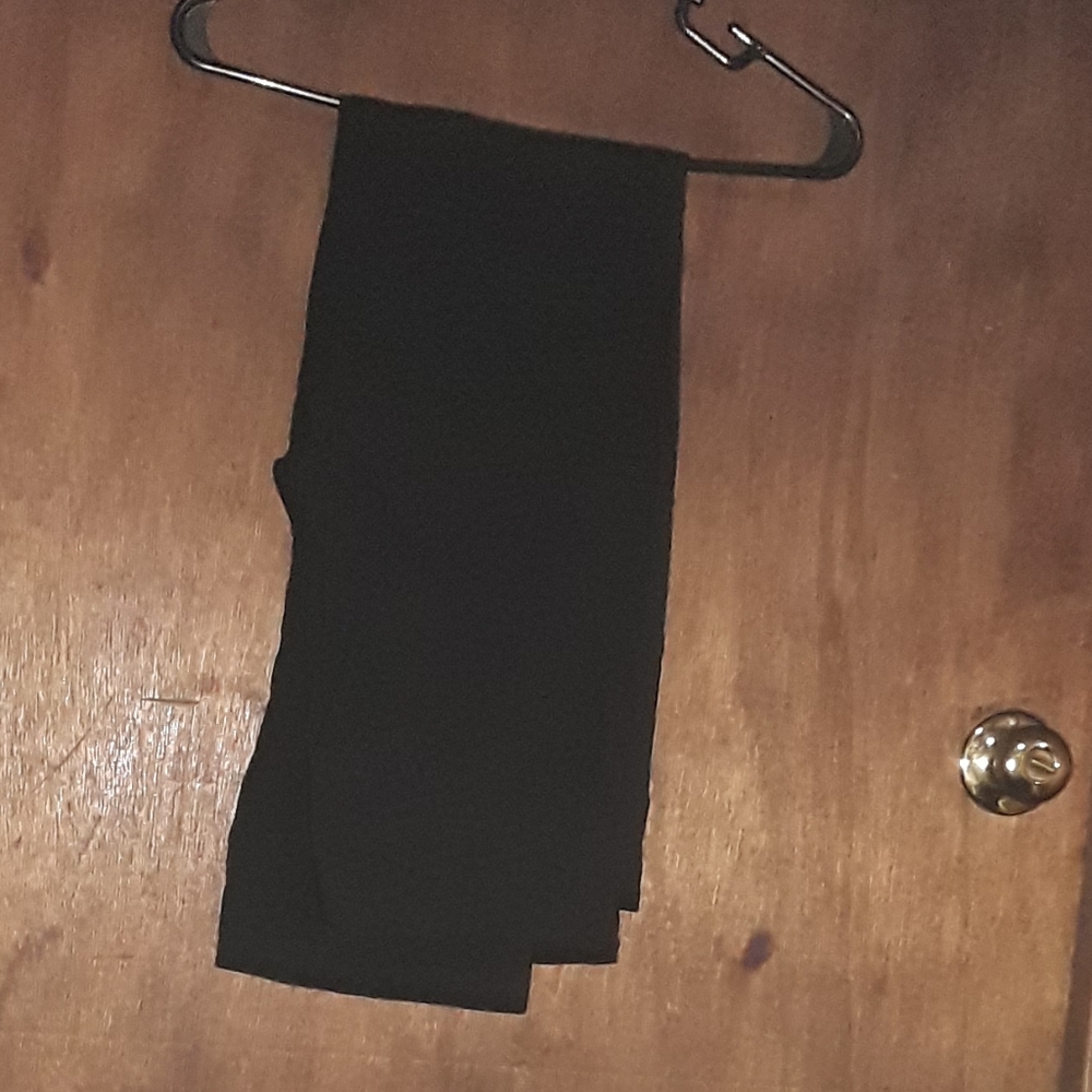 Black dress pants w/ blue lace on inside